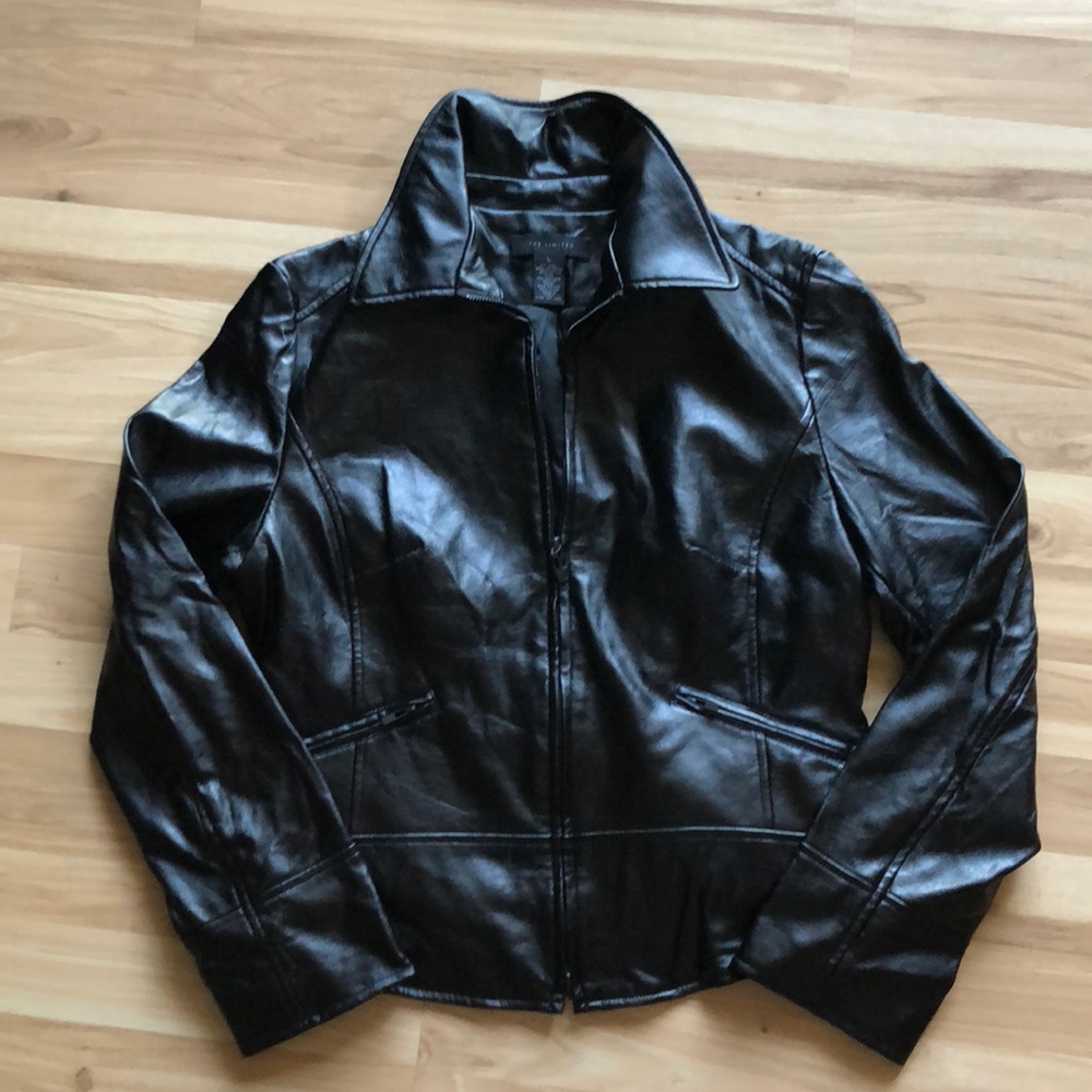 The Limited faux black leather jacket.